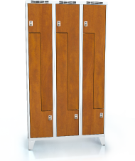 Cloakroom locker Z-shaped doors ALDERA with feet 1920 x 1050 x 500